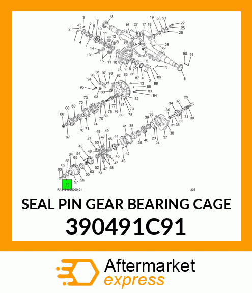 SEAL PIN GEAR BEARING CAGE 390491C91