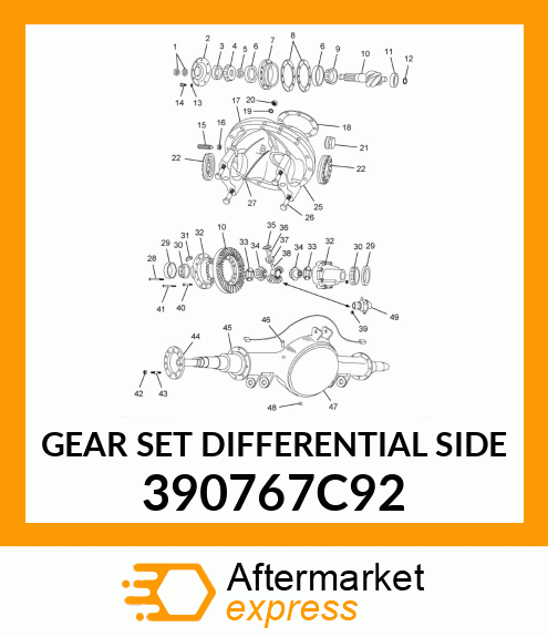 GEAR SET DIFFERENTIAL SIDE 390767C92