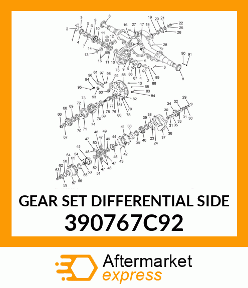 GEAR SET DIFFERENTIAL SIDE 390767C92