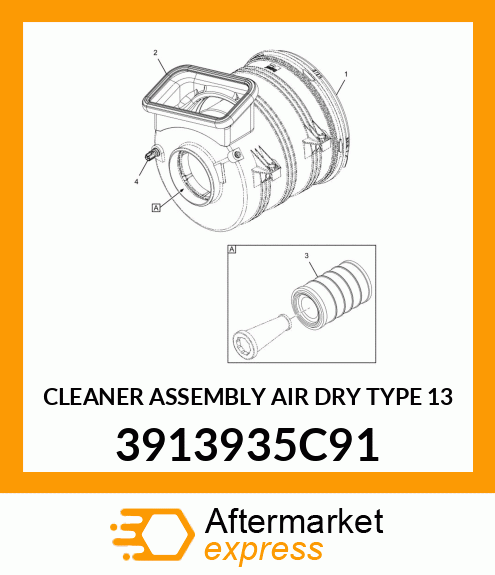 CLEANER ASSEMBLY AIR DRY TYPE 13 3913935C91