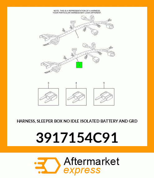 HARNESS, SLEEPER BOX NO IDLE ISOLATED BATTERY AND GRD 3917154C91