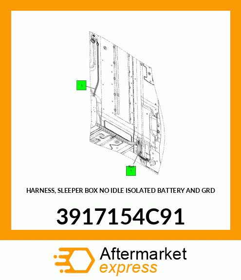 HARNESS, SLEEPER BOX NO IDLE ISOLATED BATTERY AND GRD 3917154C91