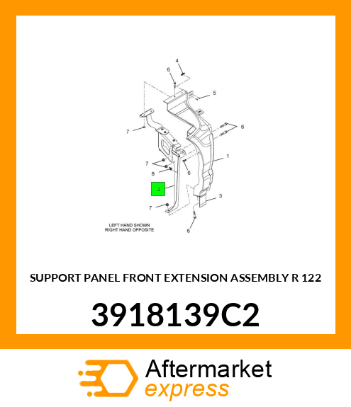 SUPPORT PANEL FRONT EXTENSION ASSEMBLY R 122 3918139C2