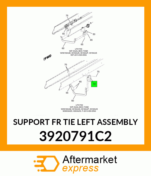 SUPPORT FR TIE LEFT ASSEMBLY 3920791C2