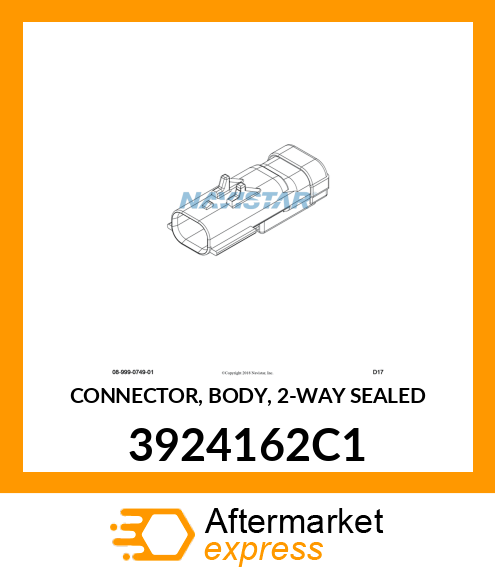 CONNECTOR, BODY, 2-WAY SEALED 3924162C1