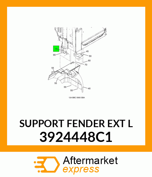 SUPPORT FENDER EXT L 3924448C1
