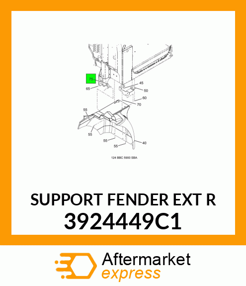 SUPPORT FENDER EXT R 3924449C1