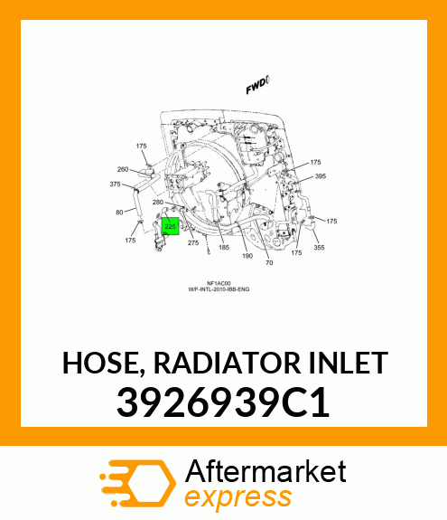 HOSE, RADIATOR INLET 3926939C1