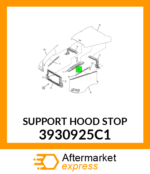 SUPPORT HOOD STOP 3930925C1