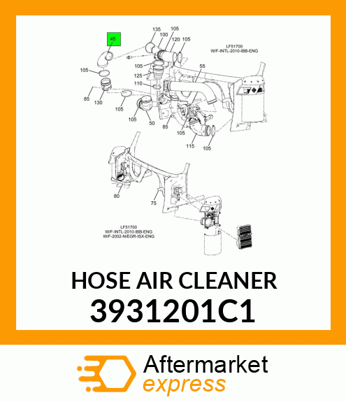 HOSE AIR CLEANER 3931201C1