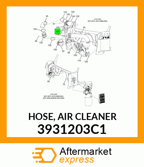 HOSE, AIR CLEANER 3931203C1