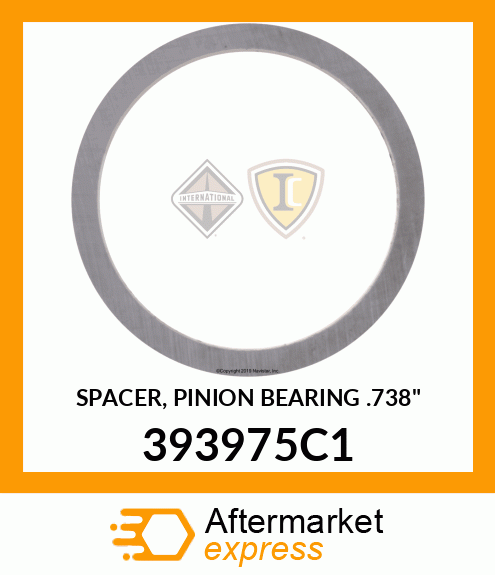 SPACER, PINION BEARING .738" 393975C1