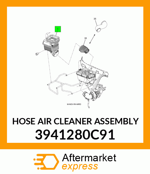 HOSE AIR CLEANER ASSEMBLY 3941280C91