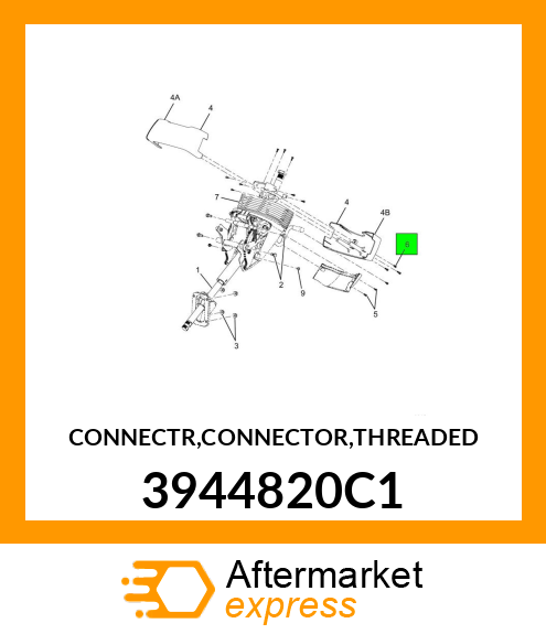 CONNECTR,CONNECTOR,THREADED 3944820C1