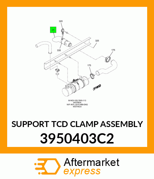 SUPPORT TCD CLAMP ASSEMBLY 3950403C2