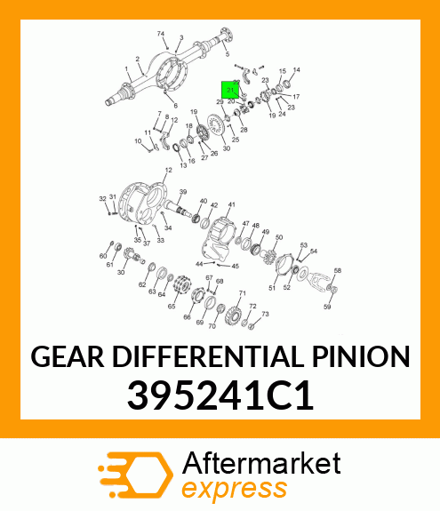 GEAR DIFFERENTIAL PINION 395241C1