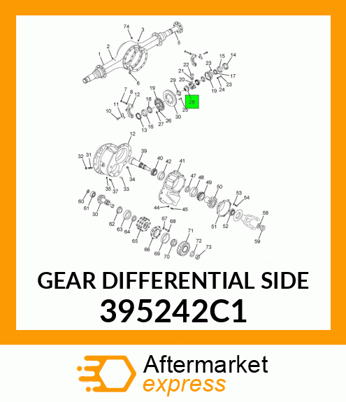 GEAR DIFFERENTIAL SIDE 395242C1