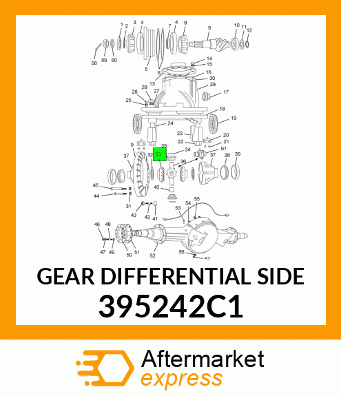 GEAR DIFFERENTIAL SIDE 395242C1