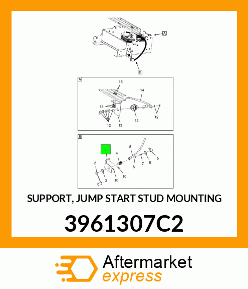 SUPPORT, JUMP START STUD MOUNTING 3961307C2