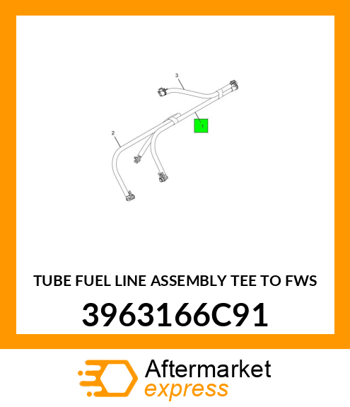 TUBE FUEL LINE ASSEMBLY TEE TO FWS 3963166C91