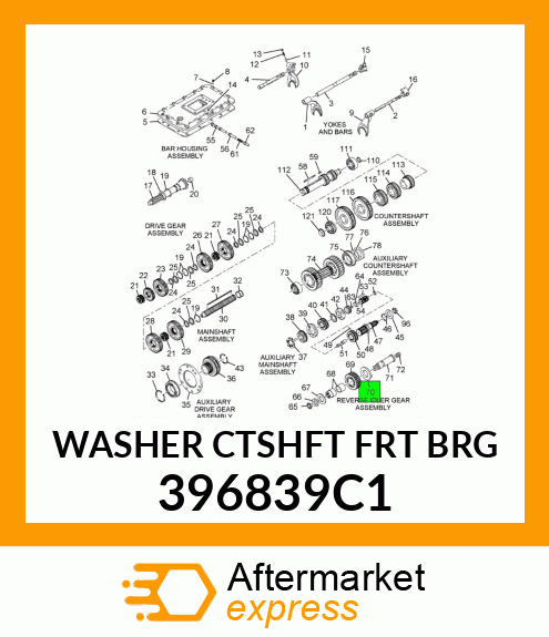 WASHER CTSHFT FRT BRG 396839C1