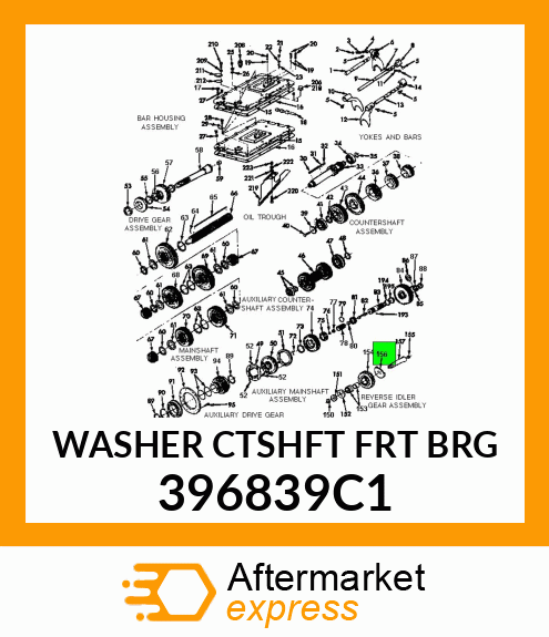 WASHER CTSHFT FRT BRG 396839C1