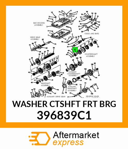 WASHER CTSHFT FRT BRG 396839C1