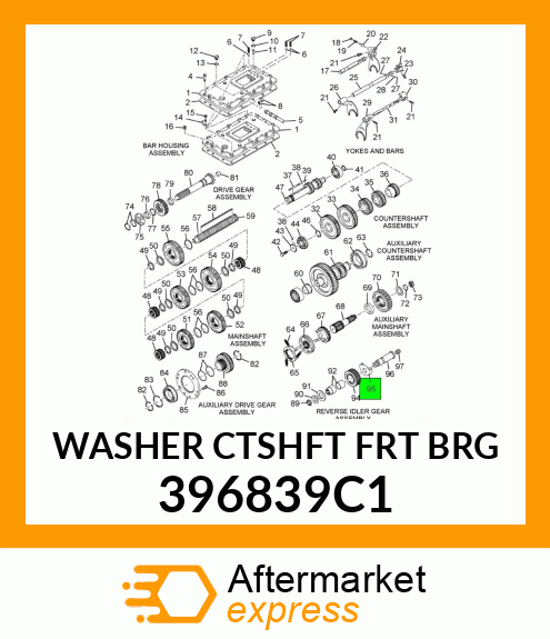 WASHER CTSHFT FRT BRG 396839C1