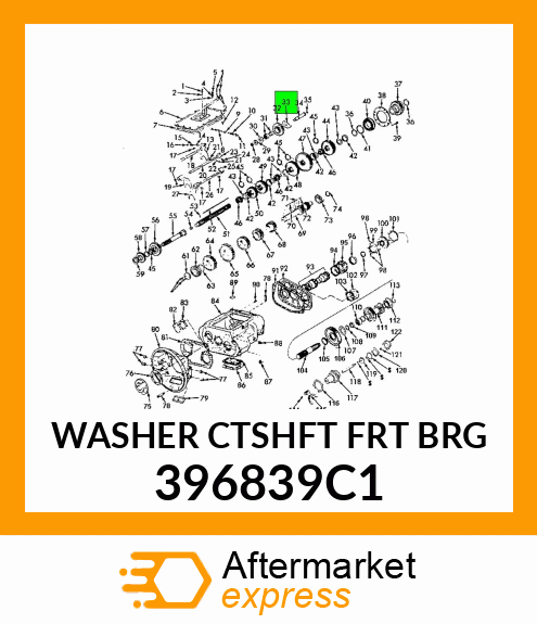 WASHER CTSHFT FRT BRG 396839C1