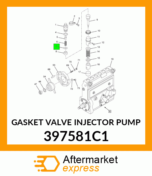 GASKET VALVE INJECTOR PUMP 397581C1