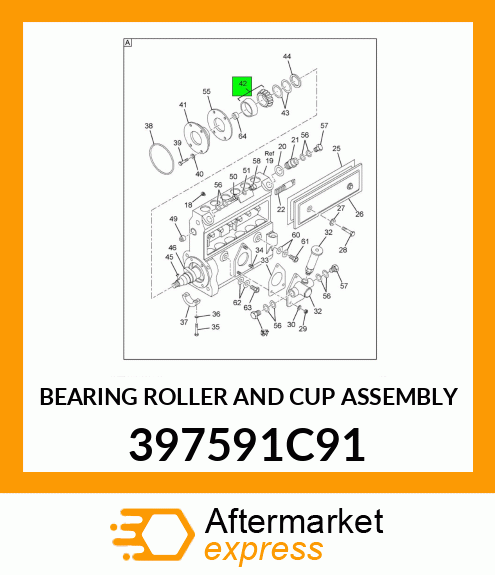 BEARING ROLLER AND CUP ASSEMBLY 397591C91