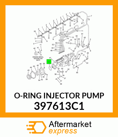 O-RING INJECTOR PUMP 397613C1