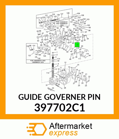 GUIDE GOVERNER PIN 397702C1