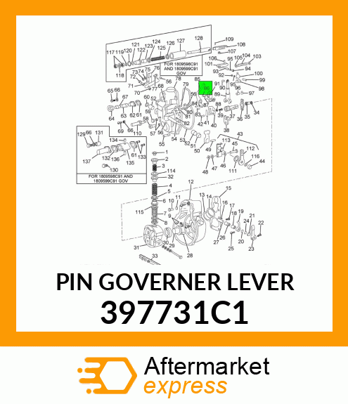 PIN GOVERNER LEVER 397731C1