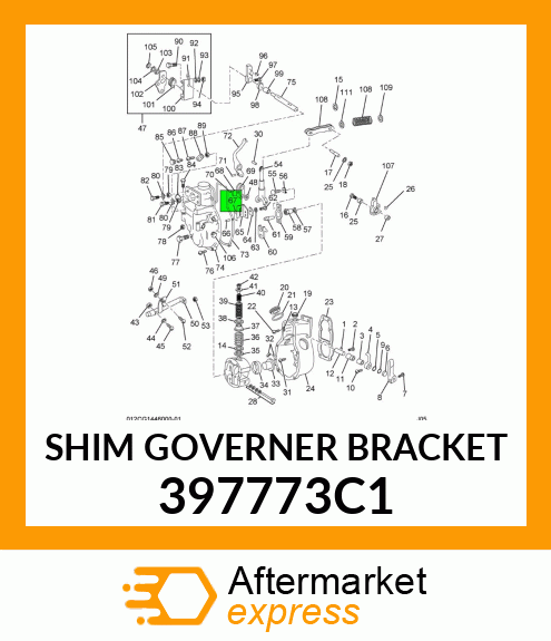 SHIM GOVERNER BRACKET 397773C1