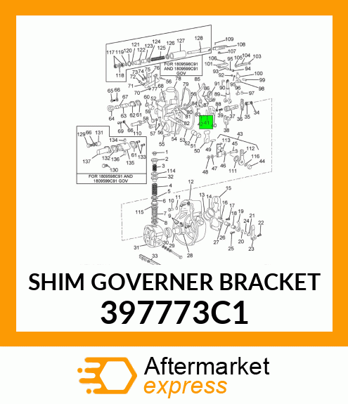 SHIM GOVERNER BRACKET 397773C1