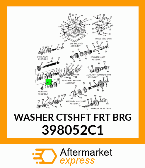 WASHER CTSHFT FRT BRG 398052C1