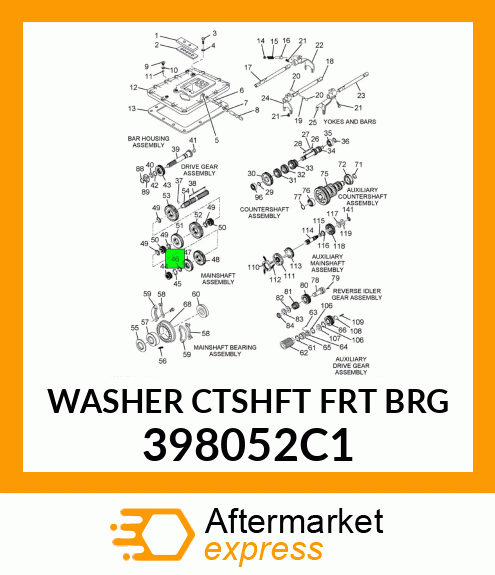 WASHER CTSHFT FRT BRG 398052C1