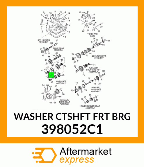 WASHER CTSHFT FRT BRG 398052C1