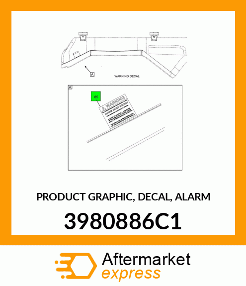 PRODUCT GRAPHIC, DECAL, ALARM 3980886C1