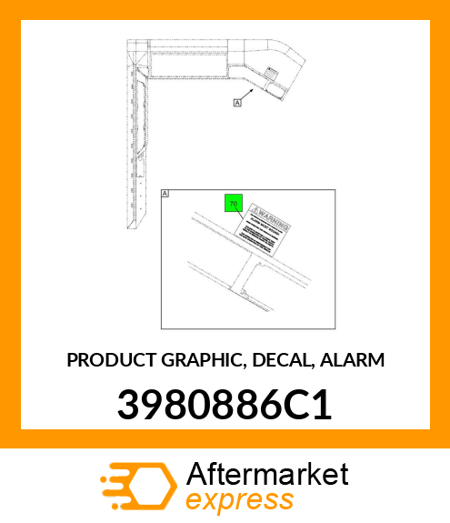 PRODUCT GRAPHIC, DECAL, ALARM 3980886C1