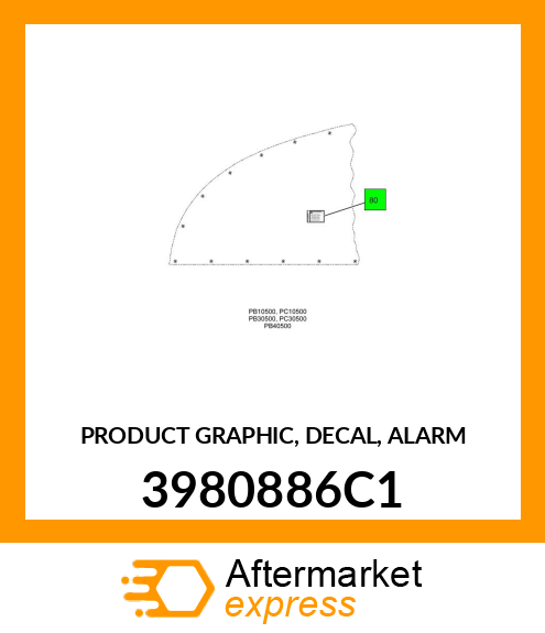 PRODUCT GRAPHIC, DECAL, ALARM 3980886C1