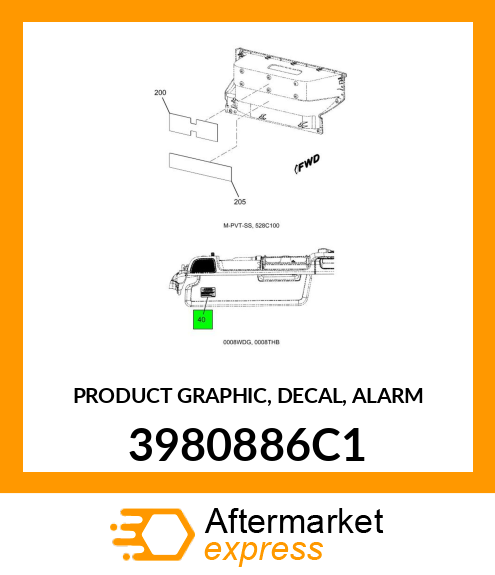 PRODUCT GRAPHIC, DECAL, ALARM 3980886C1