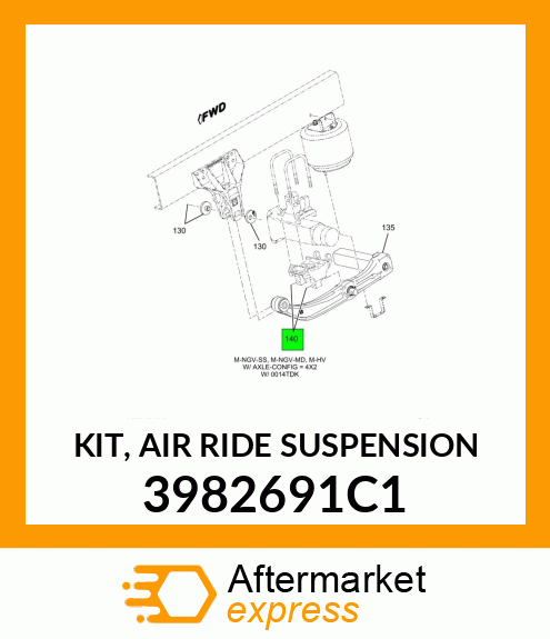 KIT, AIR RIDE SUSPENSION 3982691C1