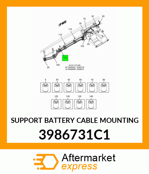 SUPPORT BATTERY CABLE MOUNTING 3986731C1