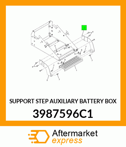 SUPPORT STEP AUXILIARY BATTERY BOX 3987596C1