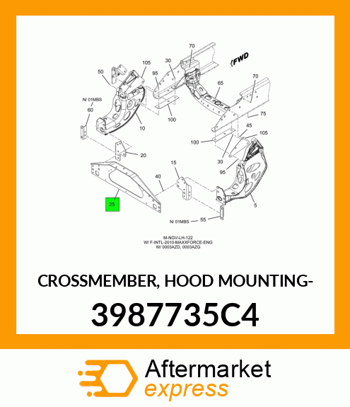 CROSSMEMBER, HOOD MOUNTING- 3987735C4