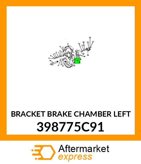 BRACKET BRAKE CHAMBER LEFT 398775C91