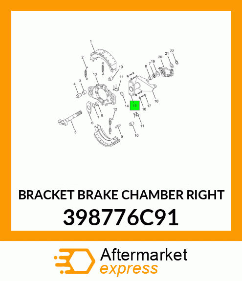 BRACKET BRAKE CHAMBER RIGHT 398776C91