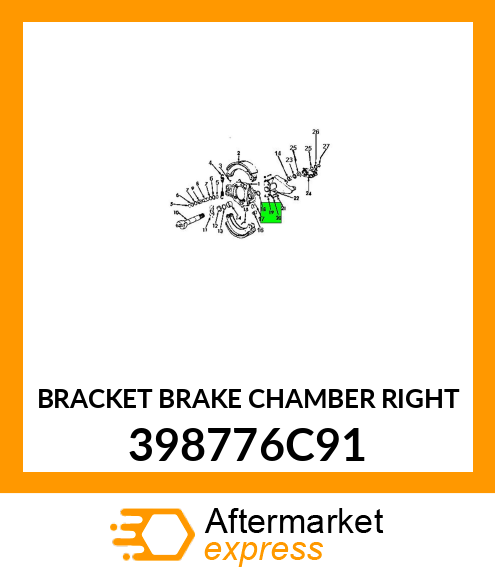 BRACKET BRAKE CHAMBER RIGHT 398776C91